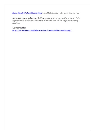 real estate online marketing real estate internet