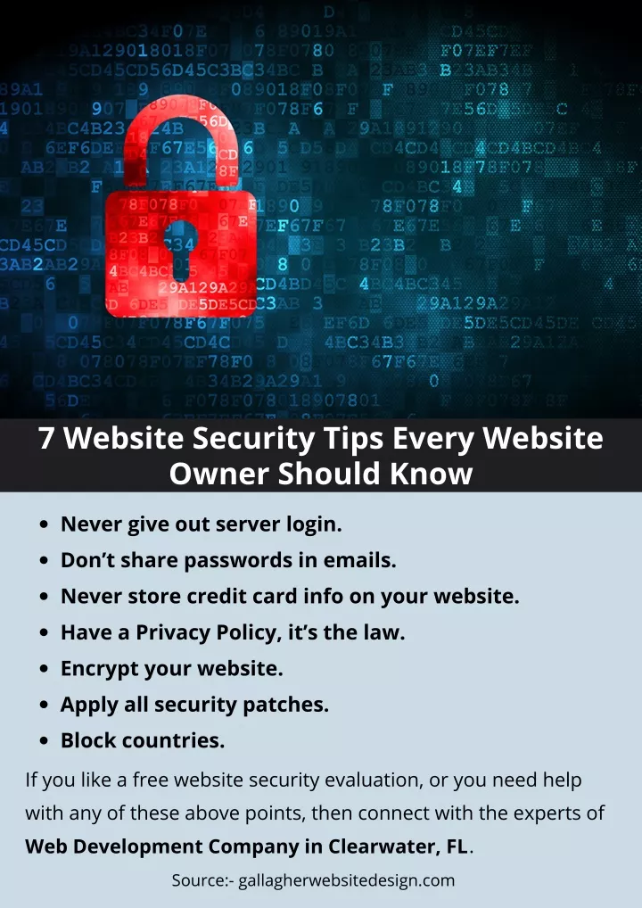 7 website security tips every website owner
