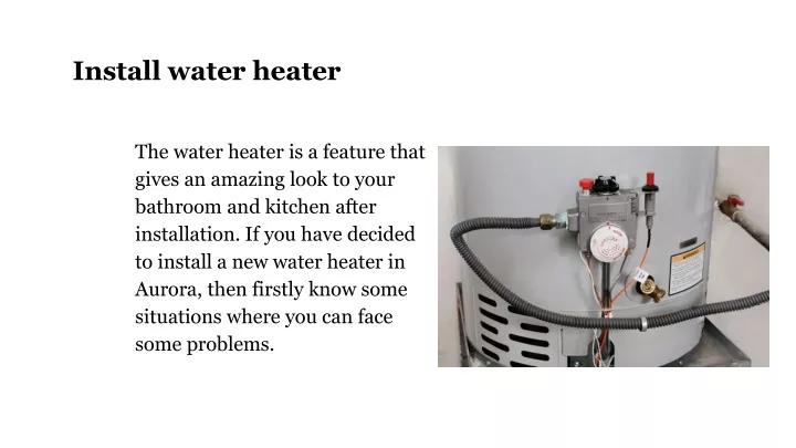 install water heater