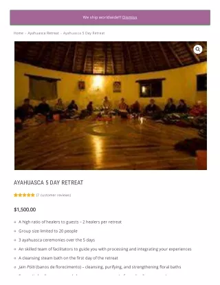 Ayahuasca 5 Day Retreat worldwide