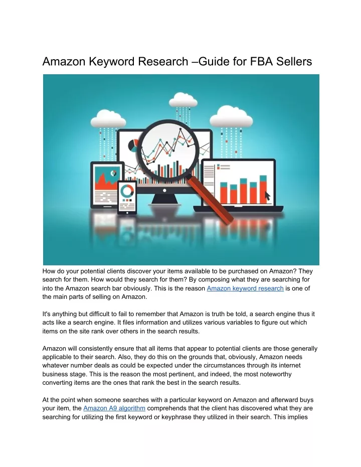 amazon keyword research guide for fba sellers