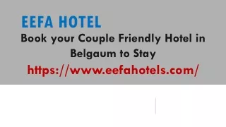 Book your Couple Friendly Hotel in Belgaum to Stay - PDF