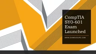 comptia sy0 601 exam launched