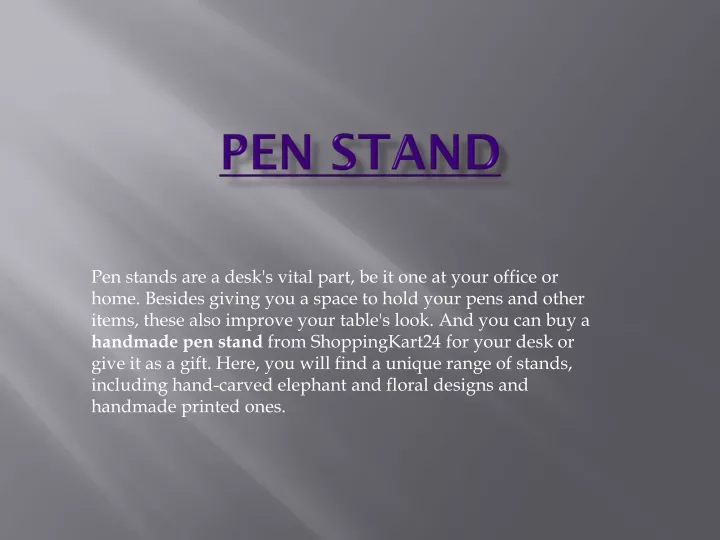 pen stand
