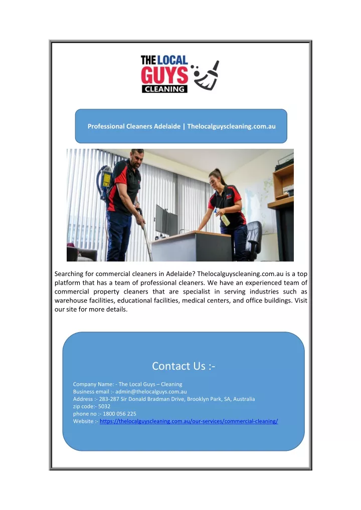 professional cleaners adelaide