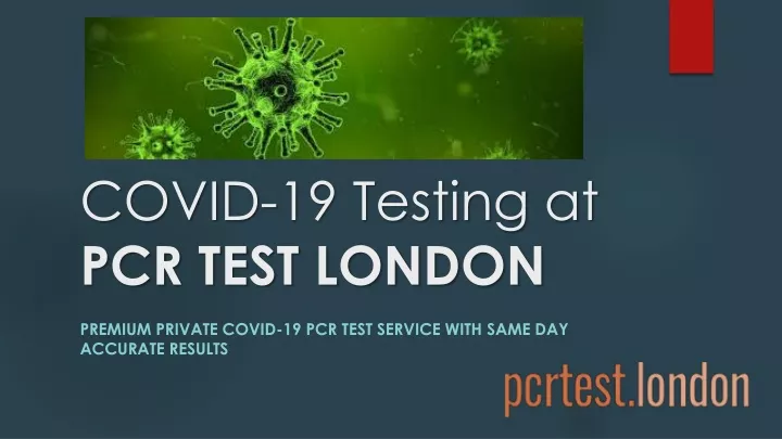 covid 19 testing at pcr test london