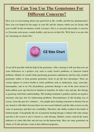 how can you use the gemstones for different