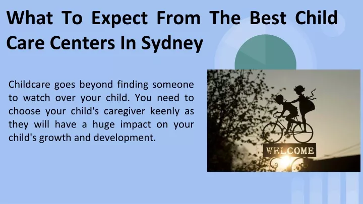 what to expect from the best child care centers in sydney