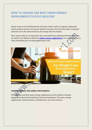how to choose the best amino energy supplements