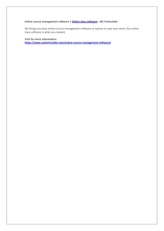 online course management software online class