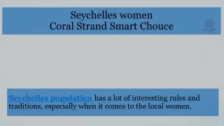 Seychelles women by Coral Strand
