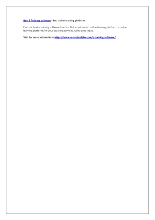 best e training software top online training