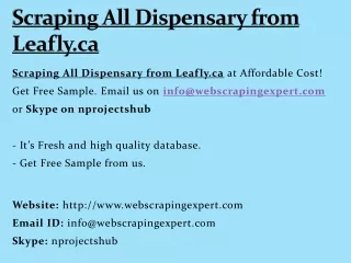 scraping all dispensary from leafly ca