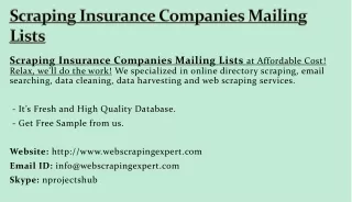 scraping insurance companies mailing lists