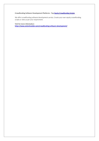 crowdfunding software development platforms