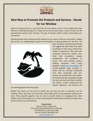 best way to promote the products and services