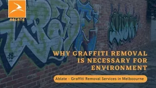 Why Graffiti Removal Is Necessary For Your Environment?