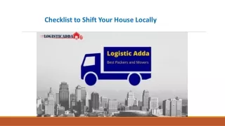 checklist to shift your house locally