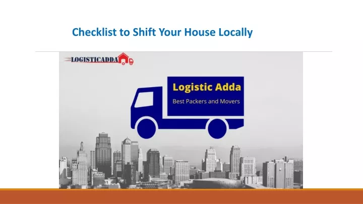 checklist to shift your house locally