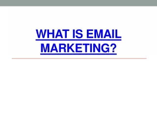 what is email marketing