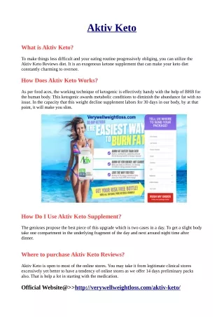 Aktiv Keto The NEW Diet Pill Formula Is Here! Does It Work ...