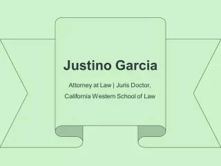 Justino Garcia - Possesses Exceptional Organizational Skills
