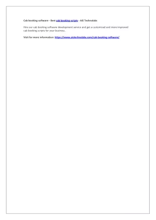 cab booking software best cab booking scripts