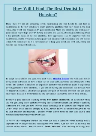 how will i find the best dentist in