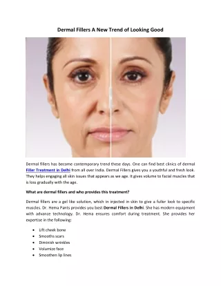dermal fillers a new trend of looking good
