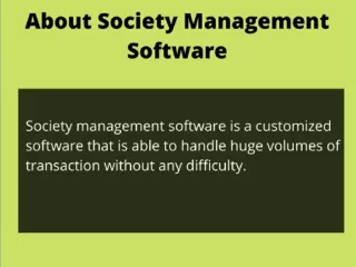 Society Management Software Service