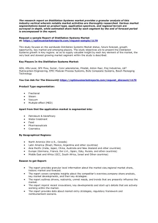 the research report on distillation systems