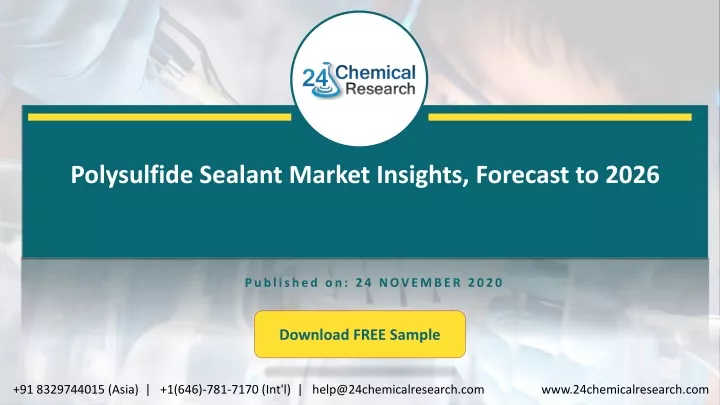 polysulfide sealant market insights forecast