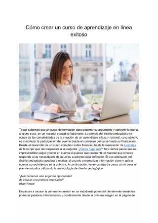 c mo crear un curso de aprendizaje