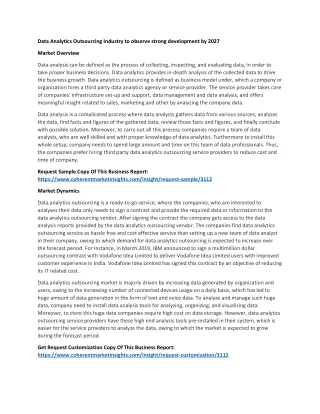 data analytics outsourcing industry to observe