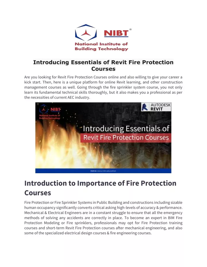 introducing essentials of revit fire protection