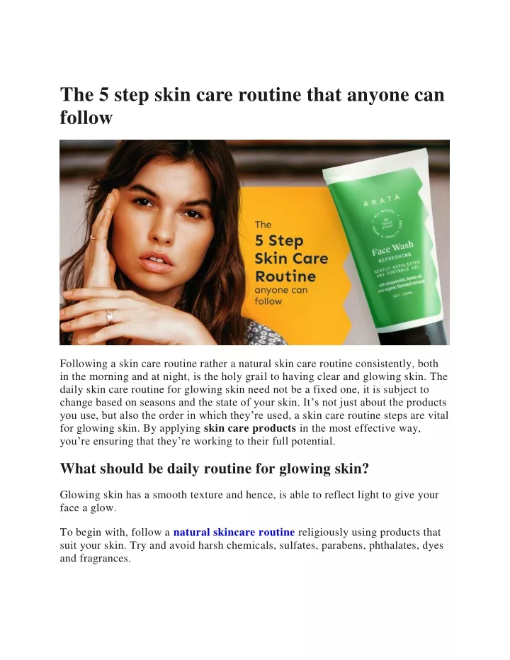 the 5 step skin care routine that anyone