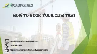 How to Book Your CITB Test