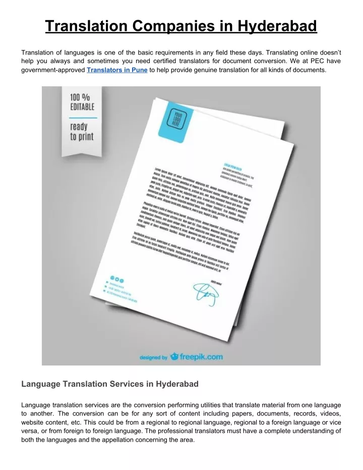 translation companies in hyderabad