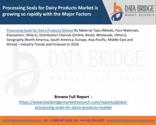 processing seals for dairy products market