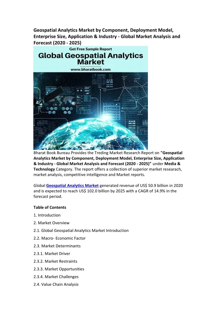 geospatial analytics market by component