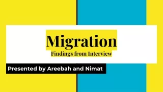 Migration - Findings from Interview