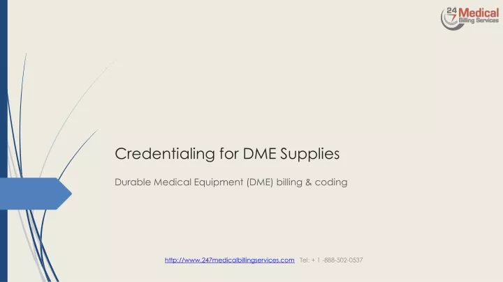 credentialing for dme supplies