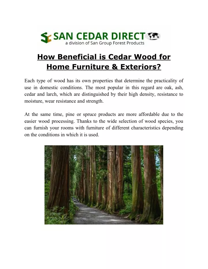how beneficial is cedar wood for home furniture