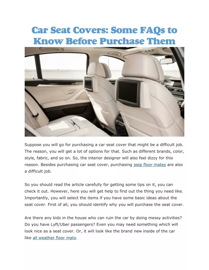 car seat covers some faqs to know before purchase