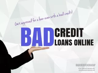 Bad Credit Cash Loans Online