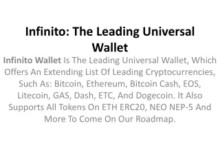 Infinito: The Leading Universal Wallet