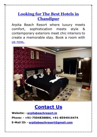 Looking for The Best Hotels in Chandipur