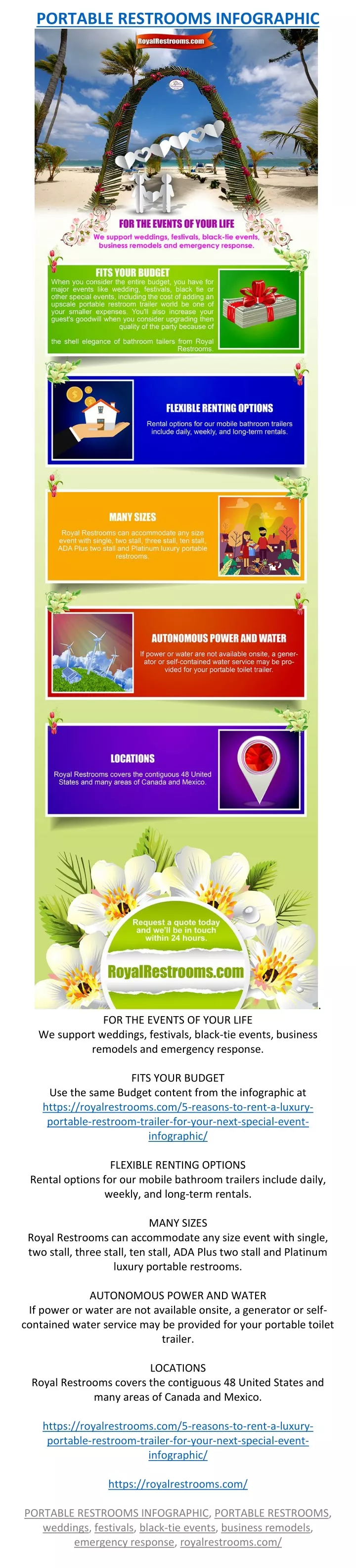 portable restrooms infographic