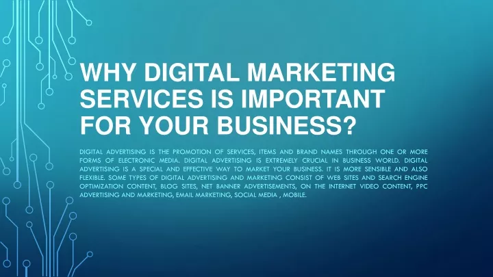 why digital marketing services is important for your business