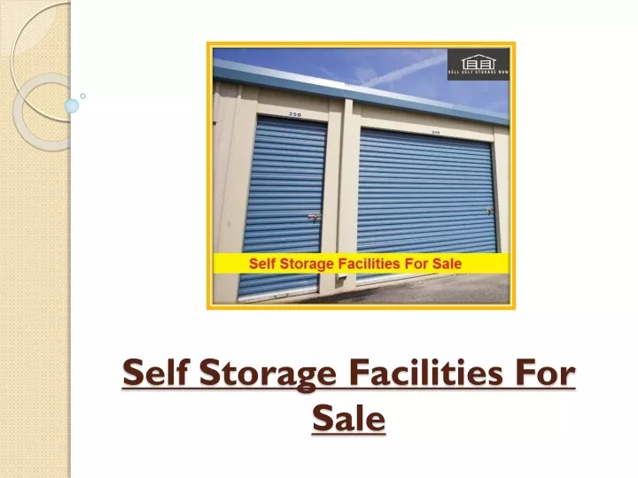 self storage facilities for sale